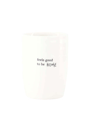 Koffiemok Feels Good wit/zwart - Zusss