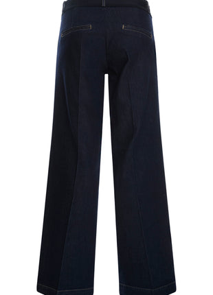 Para Mi Lizzy extra wide leg jeans in Indigo Blue - achteraanzicht