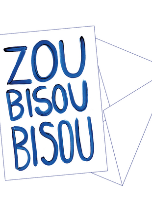 Postkaart Zou Bisou - Gentil