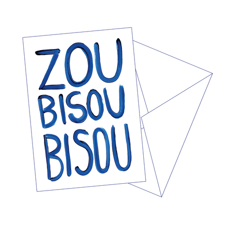 Postkaart Zou Bisou - Gentil