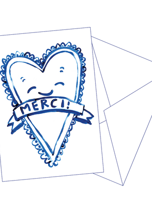 Postkaart Merci - Gentil