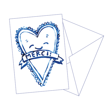 Postkaart Merci - Gentil