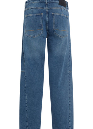 Para Mi Coco cropped barrel jeans in Blue Reef - achteraanzicht
