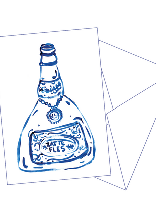 Postkaart Zatte Fles - Gentil