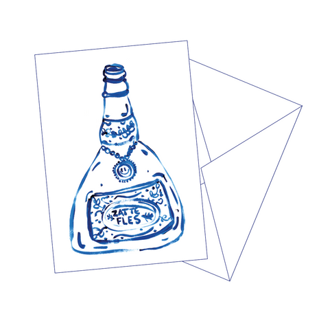 Postkaart Zatte Fles - Gentil