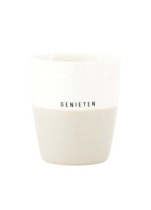 Koffiemok Genieten wit/zand - Zusss
