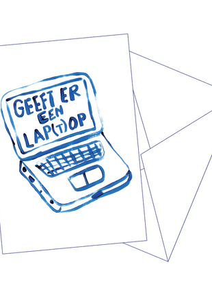 Postkaart Lap(t)op - Gentil