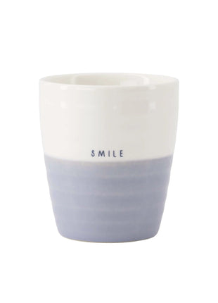 Koffiemok smile - wit/lichtblauw by Zusss
