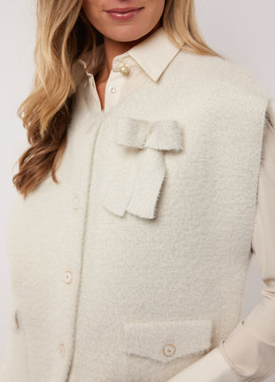Kallie knit gilet – Wool White