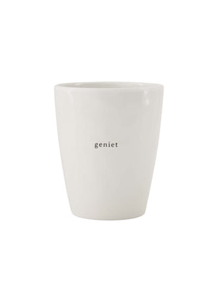 Drinkbeker - melamine geniet - wit/oker (0703-177) - Lifestyle - Koken & Tafelen - Servies - Glaswerk & Bestek
