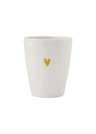Drinkbeker - melamine - goud hartje - wit (0703-176) - Lifestyle - Koken & Tafelen - Servies - Glaswerk & Bestek