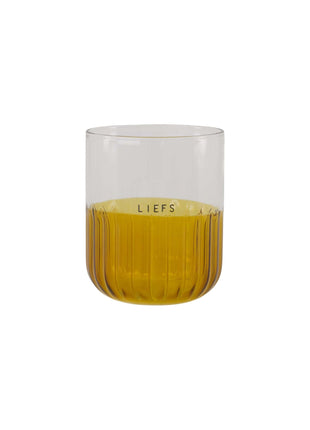 Drinkglas - liefs - transparant/oker (0706-029) - Lifestyle - Koken & Tafelen - Servies - Glaswerk & Bestek