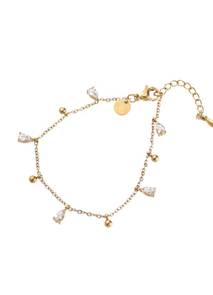 Drop Stones Bracelet - goudkleurig - Modeaccessoires - Juwelen - Armbandjes