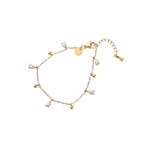 Drop Stones Bracelet - goudkleurig - Modeaccessoires - Juwelen - Armbandjes