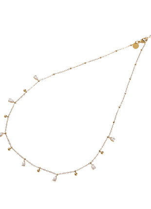 Drop Stones Necklace - goudkleurig - Juwelen & mooimakers