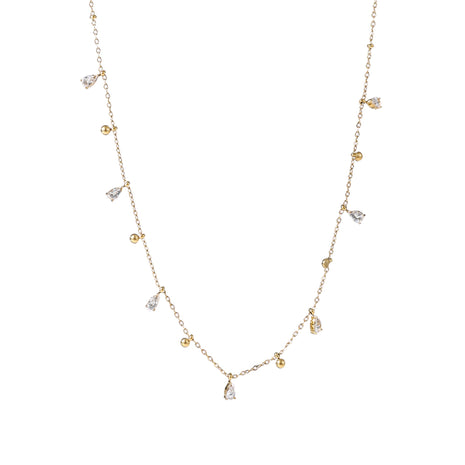 Drop Stones Necklace - goudkleurig - Juwelen & mooimakers