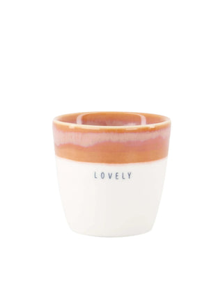 Espressomok happy - wit/donkerroze by Zusss