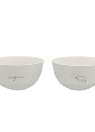 Bowls Croissant - Bonjour, set of 2 - LFF_26025 by Leeff