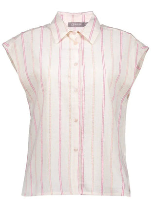 Blouse stripe s/sl - 63390-70 by Geisha