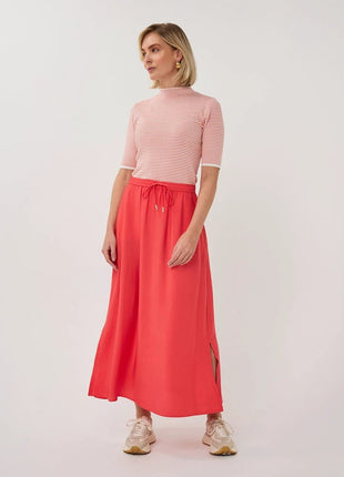 Skirt Long Elastic Waist Slub - SP26.10034 by Esqualo