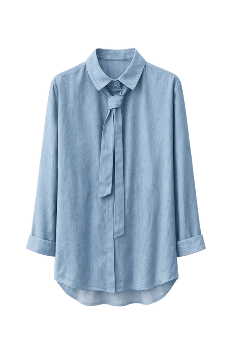 Bloes - jeansblauw met das by Terra Di Siena