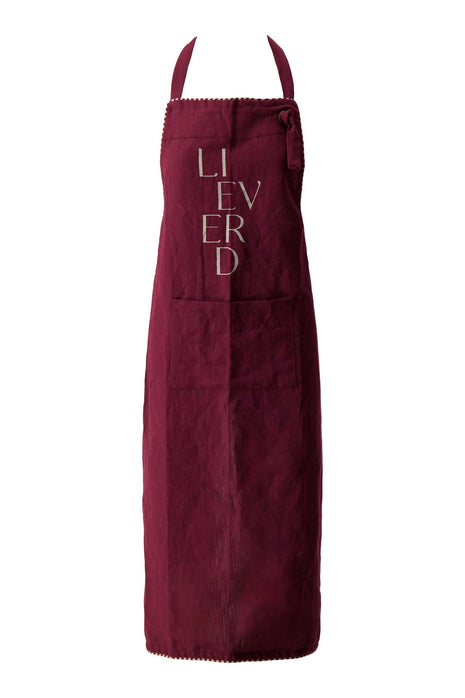 Tablier à motif cœur blanc/rouge - blanc/rouge