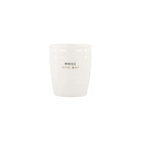 Espressokop ’merci mon ami’ - wit/zwart/goud - Lifestyle - Koken & Tafelen - Servies