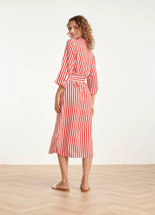 Jurk met strepen - 26035 - Rood/wit by Smashed Lemon