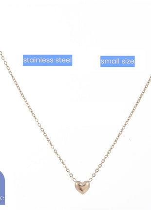 Collier - Cœur entier - Or 14 carats