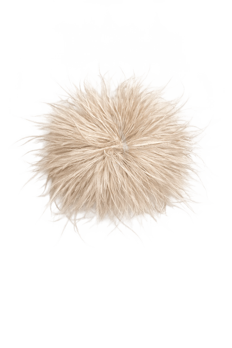 Broche - Plume - Ø16cm (Camel) by Charlotte Marie Jewelry