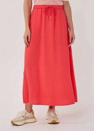 Skirt Long Elastic Waist Slub - SP26.10034 by Esqualo