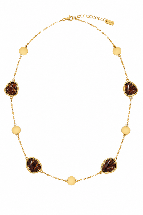 Ketting - Amber Glow – Bruin & Goud