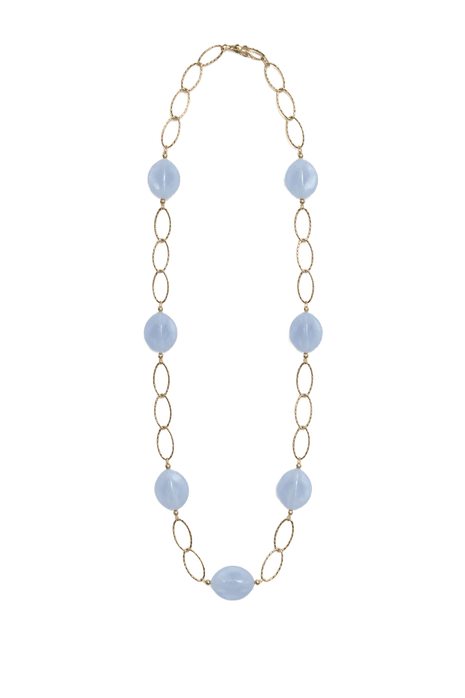 Long Stone Link Necklace - N61463 - 14K + Blue by Day & Eve