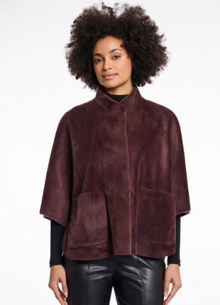 Faux fur cape Dewi.7002511 Chocolate bean Kleding Jassen