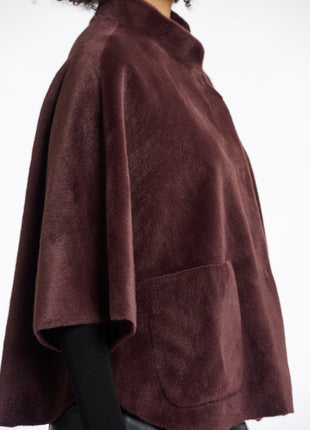 Faux fur cape Dewi.7002511 Chocolate bean Kleding Jassen