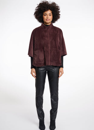 Faux fur cape Dewi.7002511 Chocolate bean Kleding Jassen