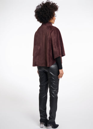 Faux fur cape Dewi.7002511 Chocolate bean Kleding Jassen