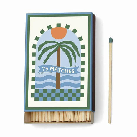 Lange Lucifers - ''Palm Tree'' Dark Green - 75 matches (9.6 CM) by Paddywax