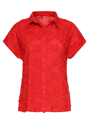Bloes met broderie - 26054 - Red by Smashed Lemon