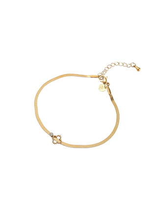 Fine Flat Clover Sparkle - goudkleurig - Modeaccessoires - Juwelen - Armbandjes