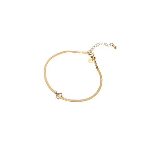 Fine Flat Clover Sparkle - goudkleurig - Modeaccessoires - Juwelen - Armbandjes