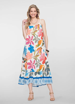 Jurk - AOP braided strings - 67355-70 by Geisha