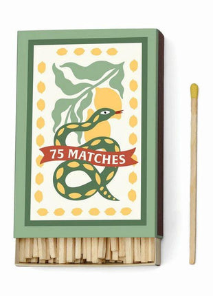 Lange Lucifers - "Snake" Yellow - 75 matches (9.6 CM) by Paddywax