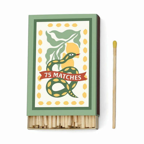 Lange Lucifers - "Snake" Yellow - 75 matches (9.6 CM) by Paddywax