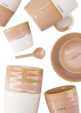 Espressomok leukerd - wit/roze by Zusss