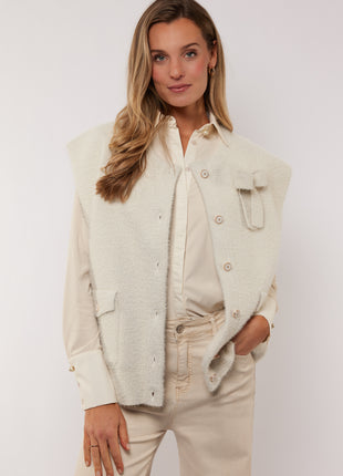 Kallie knit gilet – Wool White
