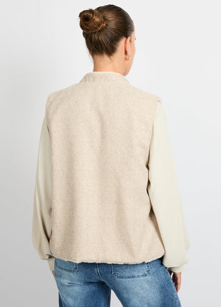 Gabrielle gilet - 25WZC17 - Sand - Kleding - Blazers & vestjes