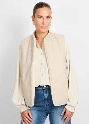 Gabrielle gilet - 25WZC17 - Sand - Kleding - Blazers & vestjes