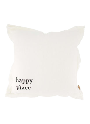 Kussen happy place 45x45cm - off white - Lou Lou