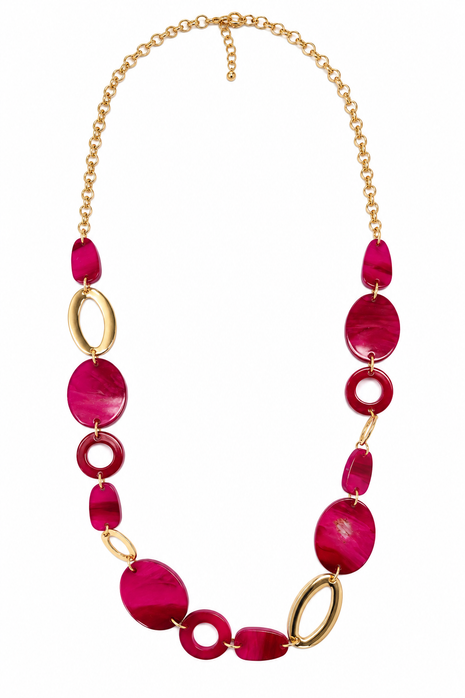Ketting - Amara - Magenta & Goud